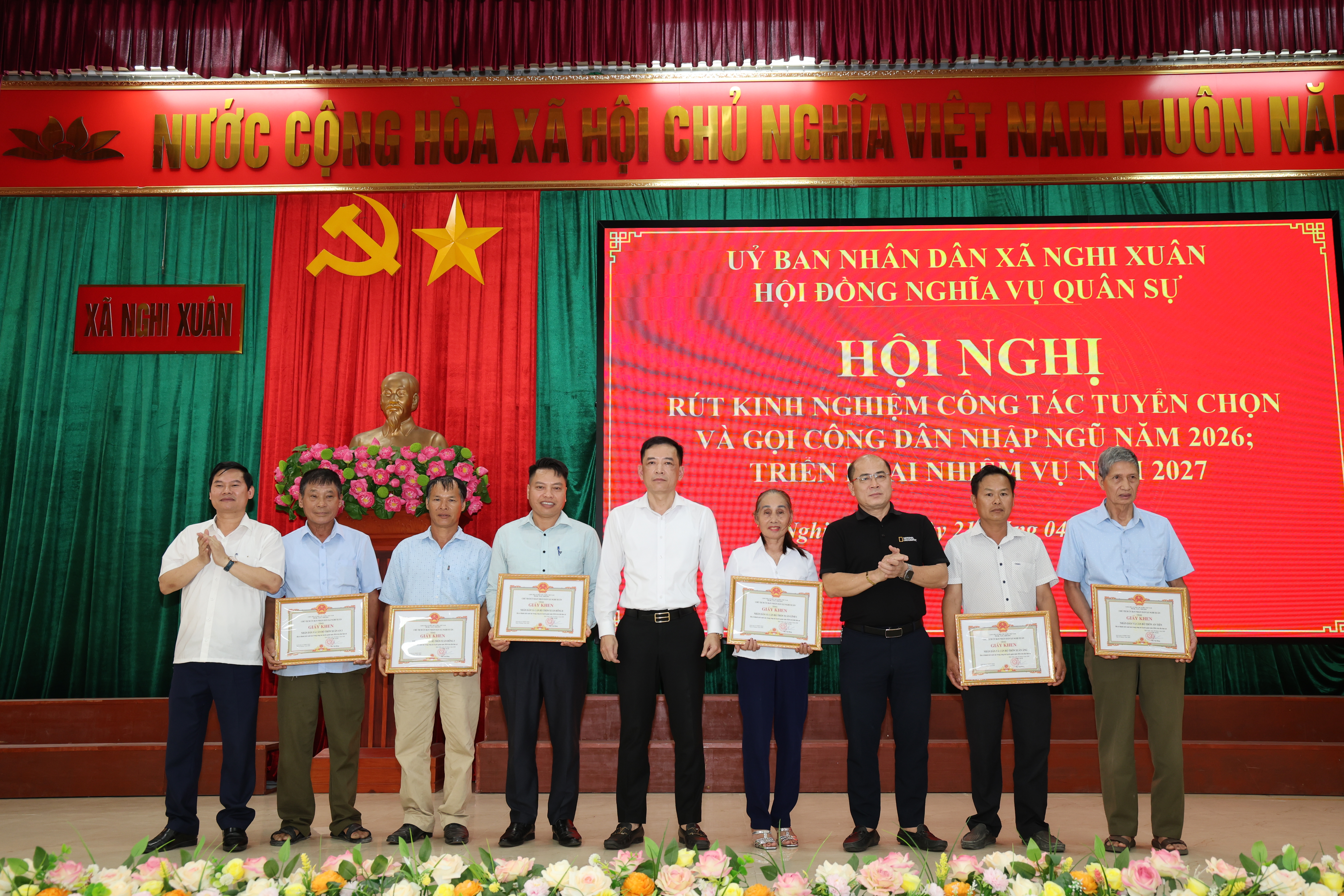 Xã Nghi Xuân  rút kinh nghiệm công tác tuyển chọn và gọi công dân nhập ngũ năm 2026 