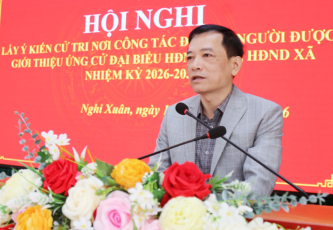 Xã Nghi Xuân: Hội nghị liên tịch lấy ý kiến cử tri nơi công tác đối với người ứng cử Đại biểu HĐND tỉnh và HĐND xã  nhiệm kỳ 2026-2031.