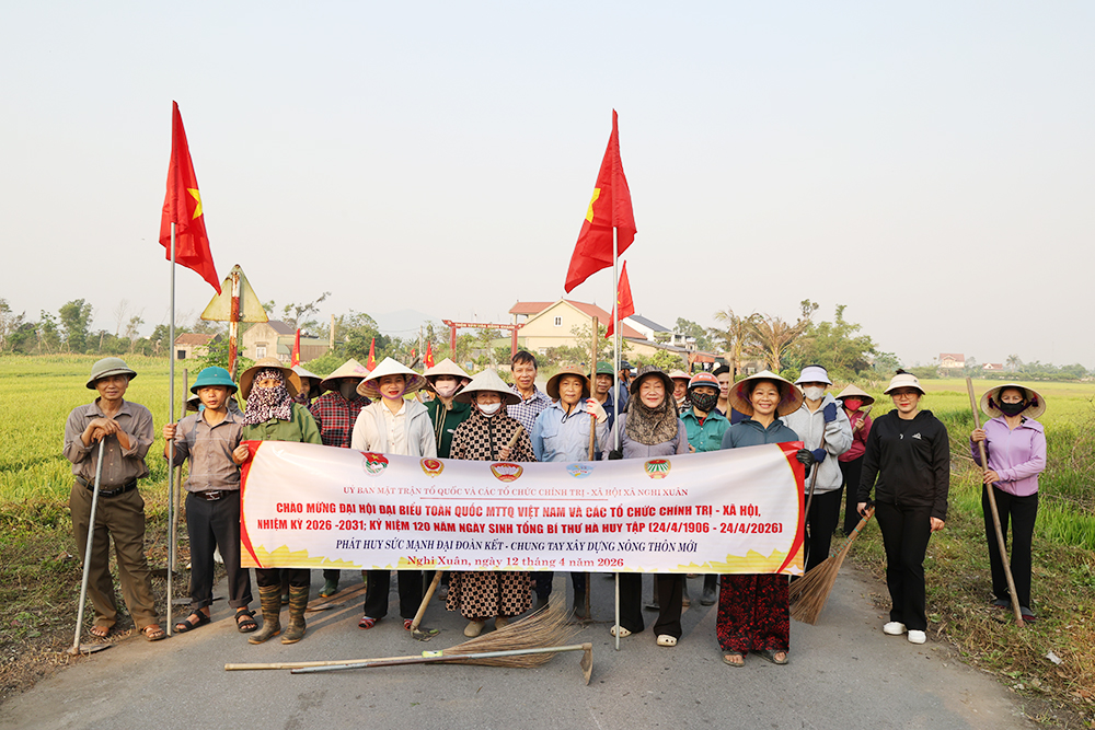 Mặt trận tổ quốc xã Nghi Xuân: Sôi nổi hưởng ứng đợt thi đua đặc biệt 
