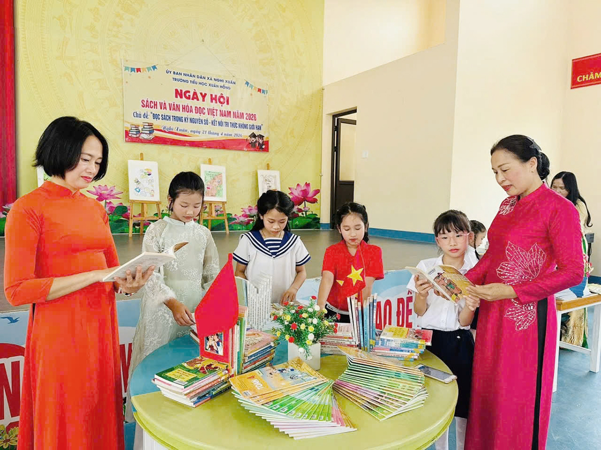  Nhiều hoạt động hưởng ứng Ngày Sách và Văn hóa đọc Việt Nam năm 2026 tại trường Tiểu học Xuân Hồng.