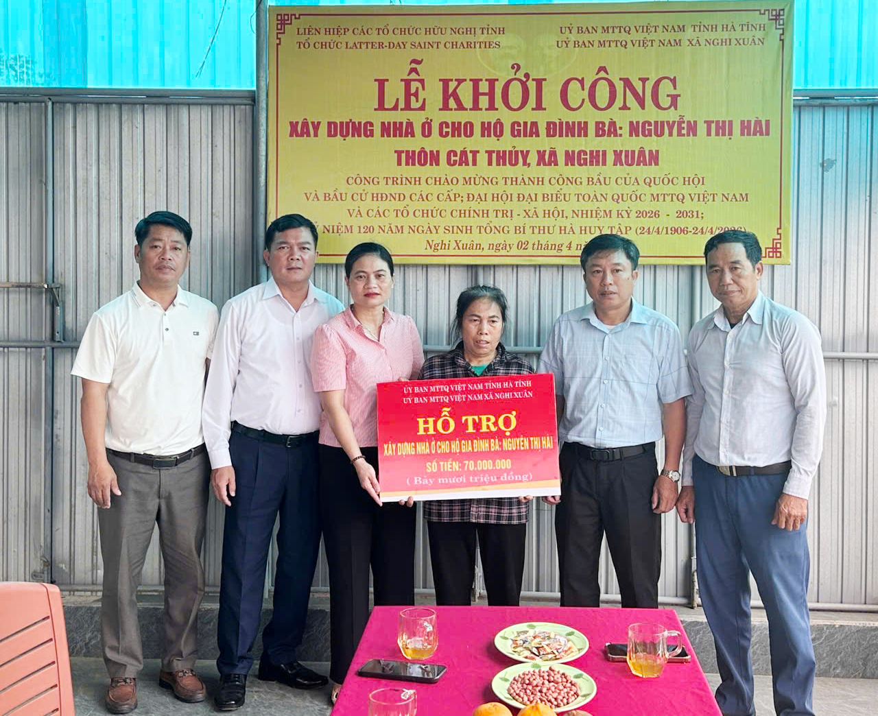 Khởi công 2 nhà ở cho hộ nghèo, hộ cận nghèo ở xã Nghi Xuân.