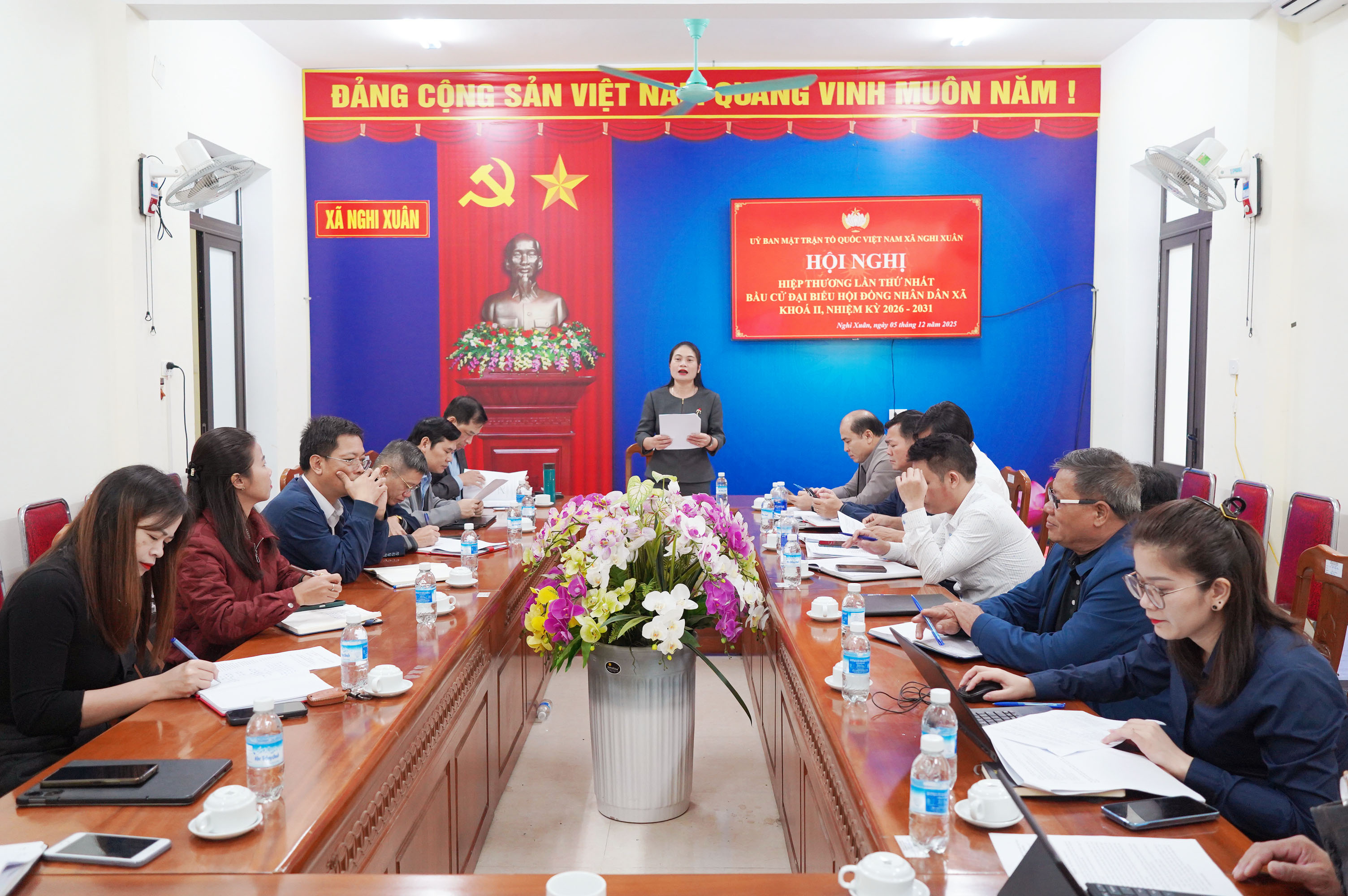  XÃ NGHI XUÂN TỔ CHỨC HỘI NGHỊ HIỆP THƯƠNG LẦN THỨ NHẤT CHUẨN BỊ NHÂN SỰ HĐND XÃ NHIỆM KỲ 2026–2031