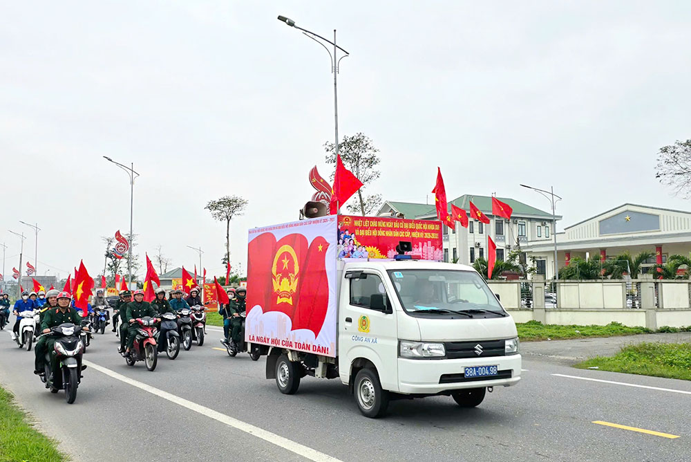 Xã Nghi Xuân ra quân tuyên truyền lưu động về cuộc bầu cử Đại biểu Quốc hội khóa XVI và đại biểu HĐND các cấp nhiệm kỳ 2026–2031.