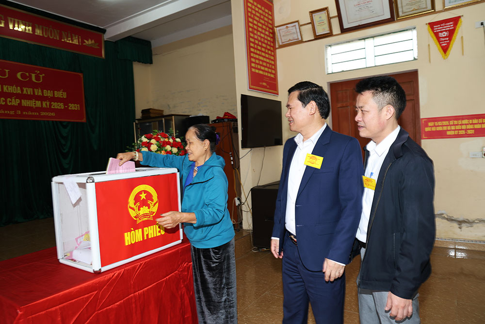 Đã có 99,13% cử tri xã Nghi Xuân tham gia bỏ phiếu bầu cử.