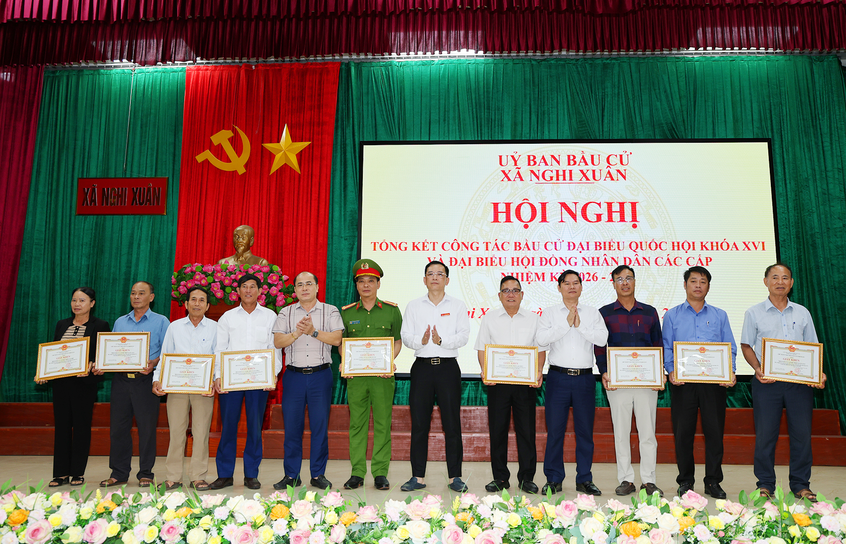 Xã Nghi Xuân: tổng kết công tác bầu cử đại biểu Quốc hội khóa XVI và đại biểu HĐND các cấp, nhiệm kỳ 2026 – 2031