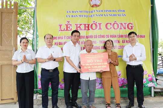 Khởi công xây nhà ở cho gia đình chính sách ở xã Nghi Xuân