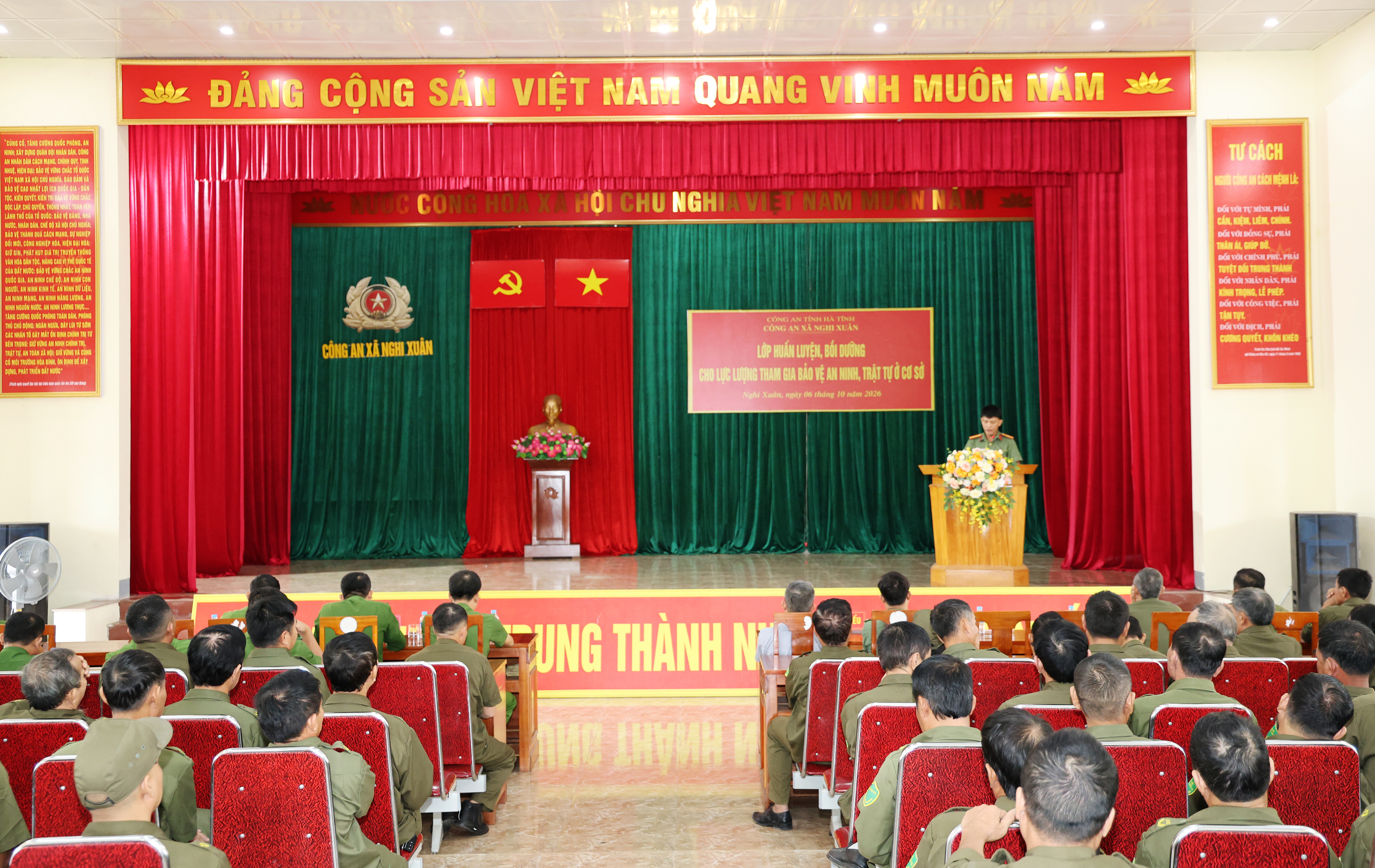 Công an xã Nghi Xuân: Tập huấn nghiệp vụ cho lực lượng tham gia bảo vệ ANTT ở cơ sở năm 2026.