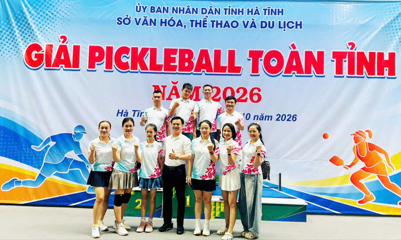 Hai vận động viên xã Nghi Xuân giành Huy chương Vàng tại Giải Pickleball toàn tỉnh Hà Tĩnh năm 2026