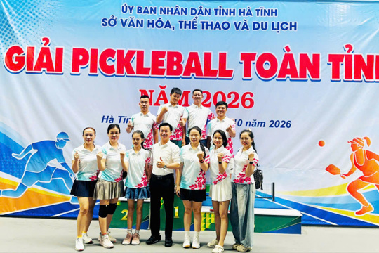 Hai vận động viên xã Nghi Xuân giành Huy chương Vàng tại Giải Pickleball toàn tỉnh Hà Tĩnh năm 2026