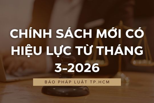 Tổng hợp chính sách mới có hiệu lực tháng 3/2026 