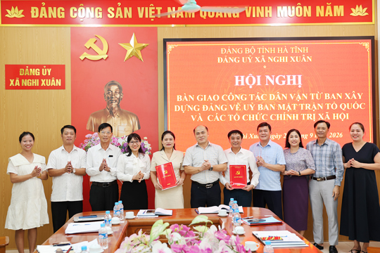 Nghi Xuân : Bàn giao chức năng, nhiệm vụ tham mưu công tác dân vận từ Ban Xây dựng Đảng sang Ủy ban MTTQ Việt Nam xã