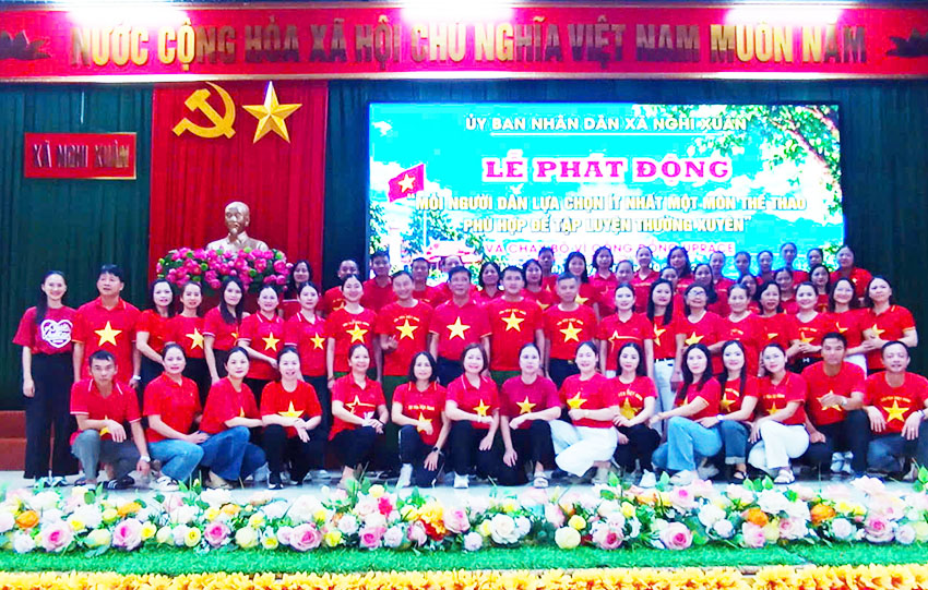 Nghi Xuân hưởng ứng phong trào "Mỗi người dân lựa chọn ít nhất một môn thể thao phù hợp để tập luyện thường xuyên"