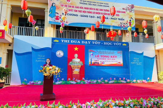 Trường tiểu học Xuân Giang tổng kết năm học 2025 - 2026 