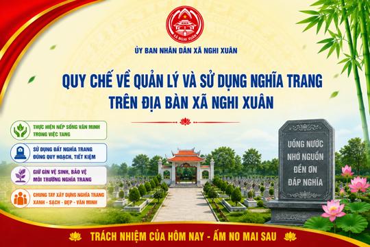 Xã nghi Xuân ban hành Quy chế quản lý và sử dụng nghĩa trang trên địa bàn xã Nghi Xuân