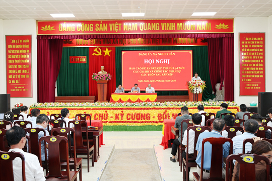 Nghi Xuân: Thông qua Đề án thành lập  chi bộ mới và phương án nhân sự sau sáp nhập thôn.