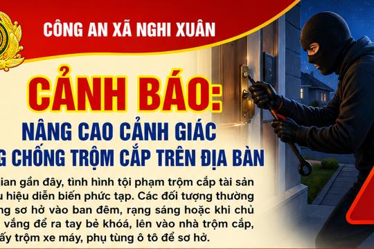 Nâng cao cảnh giác phòng, chống trộm cắp tài sản