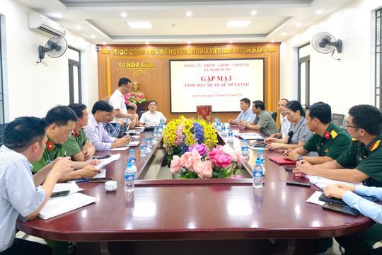 Lãnh đạo xã Nghi Xuân gặp mặt Linh mục Nguyễn Văn Diệu – tân quản xứ Yên Lĩnh 