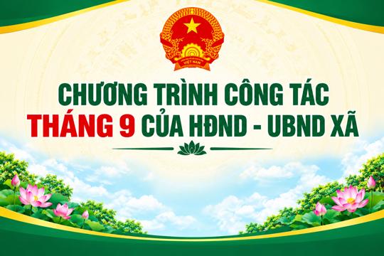 Chương trình công tác tháng 9 của HĐND&UBND xã Nghi Xuân 