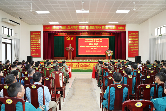 Khai mạc diễn tập chiến đấu phòng thủ xã Nghi Xuân