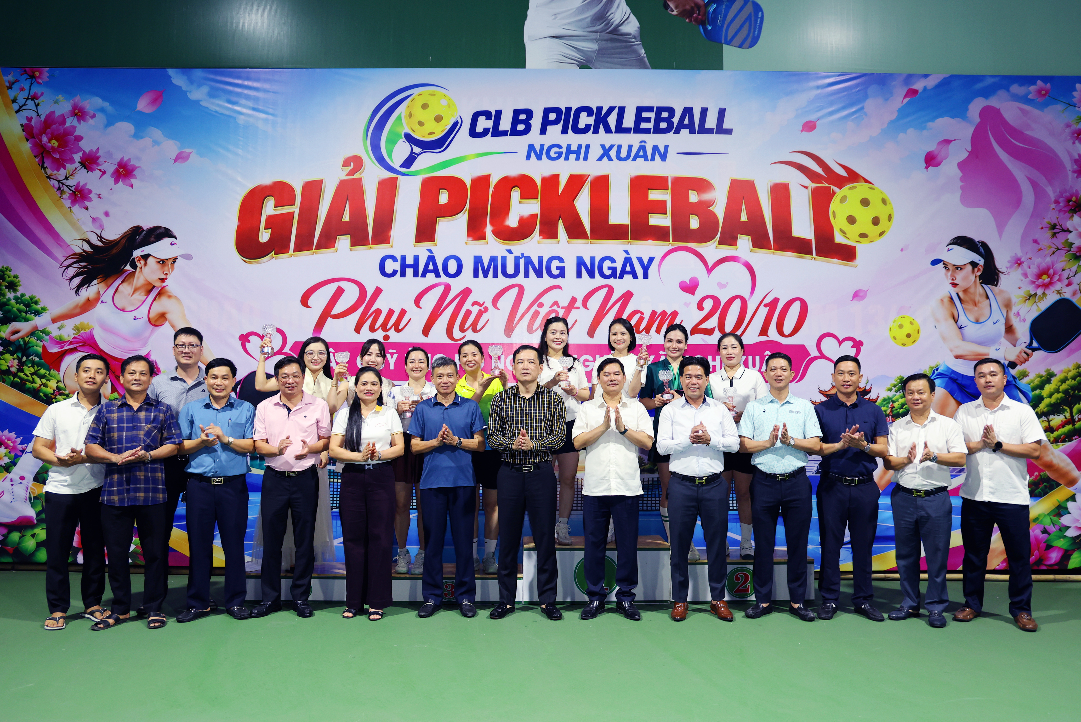 Giải Pickleball chào mừng 96 năm Ngày thành lập Hội Liên hiệp Phụ nữ Việt Nam và gây quỹ ủng hộ quỹ vì người nghèo xã Nghi Xuân.