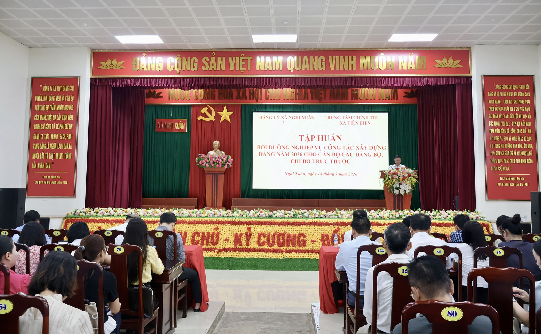 Nghi Xuân: Tập huấn nghiệp vụ công tác tổ chức xây dựng Đảng năm 2026.