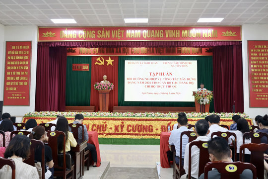 Nghi Xuân: Tập huấn nghiệp vụ công tác tổ chức xây dựng Đảng năm 2026. 