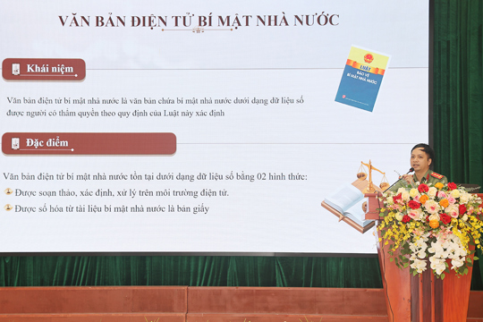 Xã Nghi Xuân tập huấn triển khai thi hành Luật Bảo vệ bí mật nhà nước.