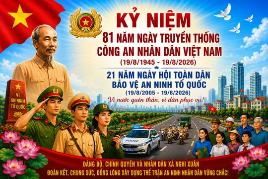 Kỷ niệm 81 năm Ngày truyền thống Công an nhân dân Việt Nam (19/8/1945 - 19/8/2026) và 21 năm Ngày hội toàn dân bảo vệ an ninh Tổ quốc (19/8/2005 - 19/8/2026)