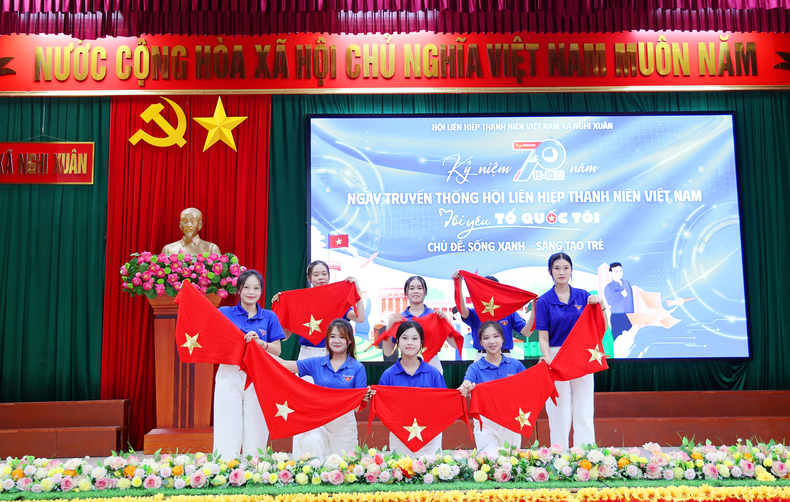 Hội LHTN Việt Nam xã Nghi Xuân kỷ niệm 70 năm Ngày truyền thống và Ngày hội “Tôi yêu Tổ quốc tôi”.