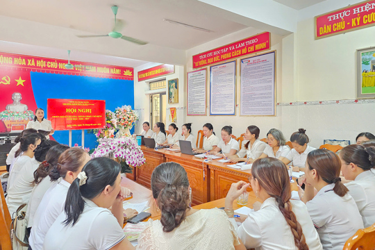 Trường Mầm non Xuân Giang tham gia hội nghị triển khai chương trình giáo dục Mầm non thí điểm năm học 2026 - 2027. 